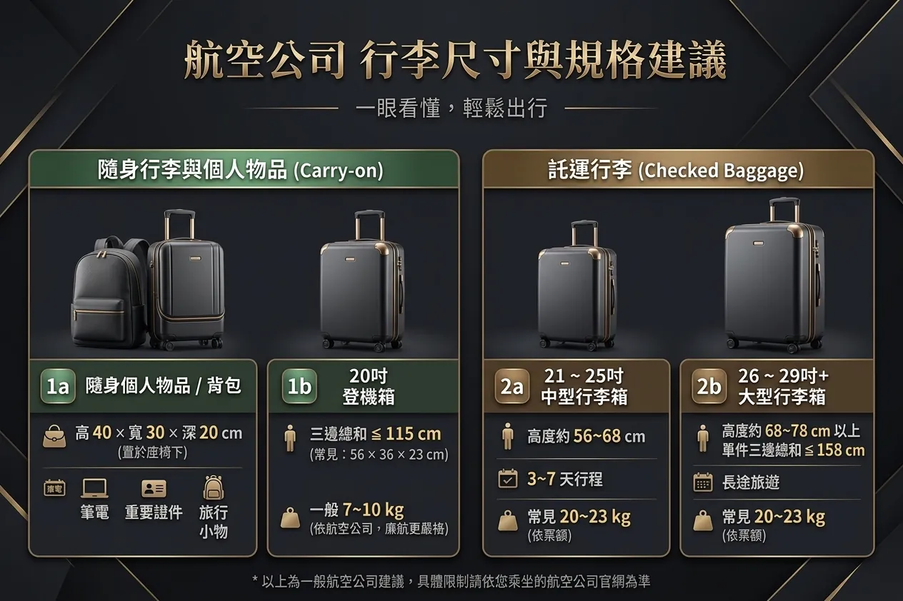 行李箱尺寸建議